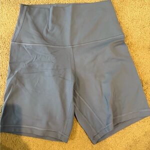 Lululemon blue biker shorts